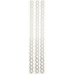 Strasuri din acril pentru make-up, par sau corp cu adeziv SGS023AA Argintii de 2-8mm 630 buc cu perle